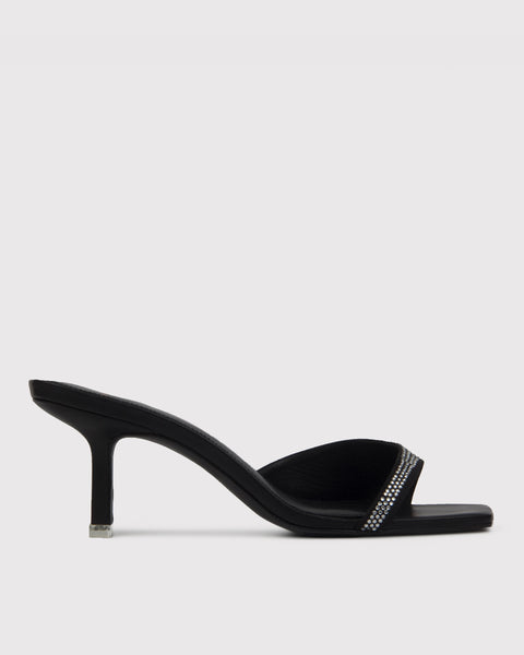 Holly bow mule discount black suede studio