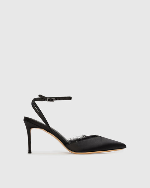 Lace Heels for Women | Black Suede Studio