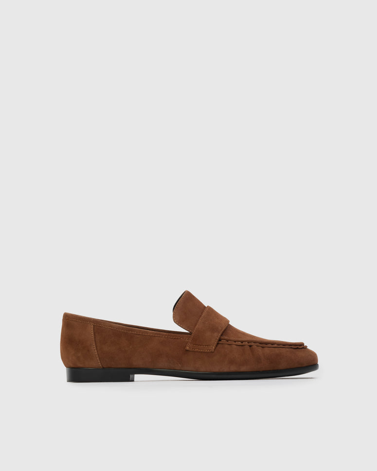 BLACK SUEDE STUDIO Suede Round Toe Classic Loafers