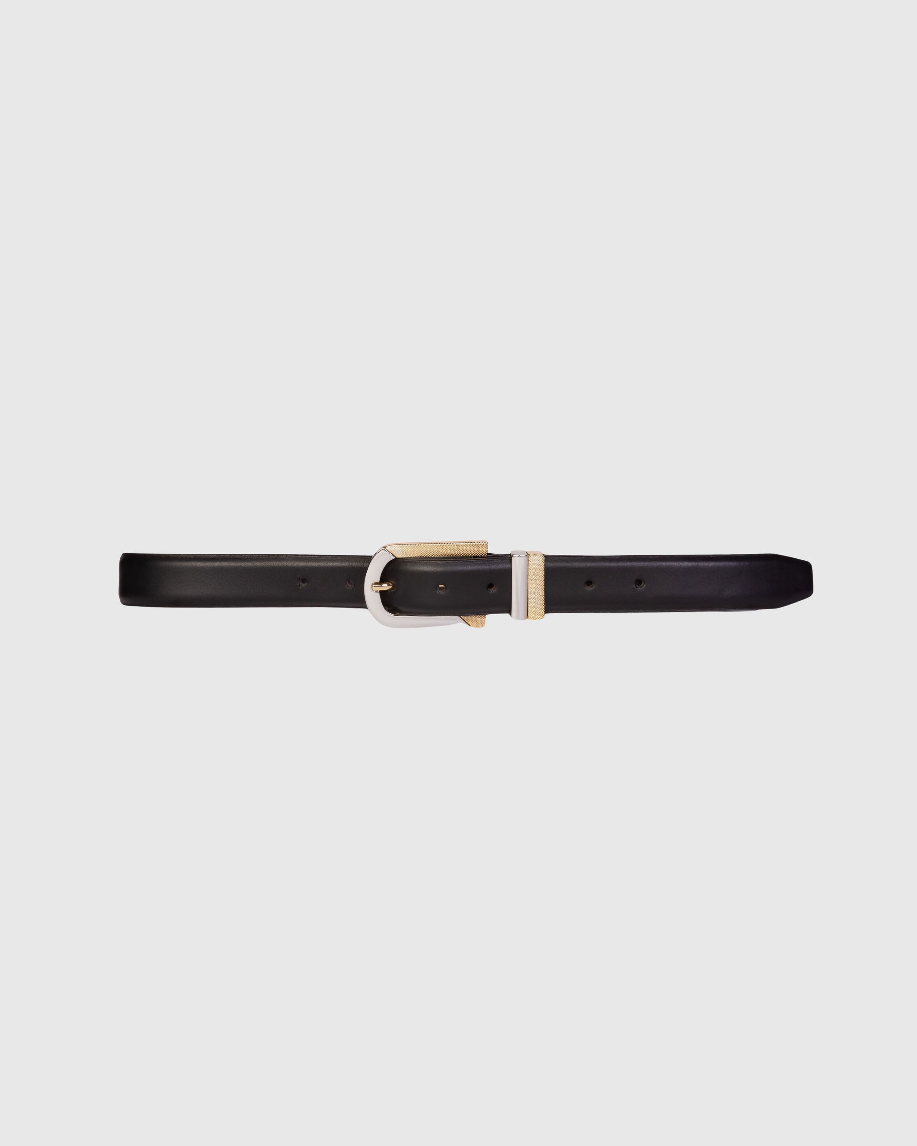 JUDITH LEIBER Size 5 Black Suede & Patent Leather Rhinestone Flats